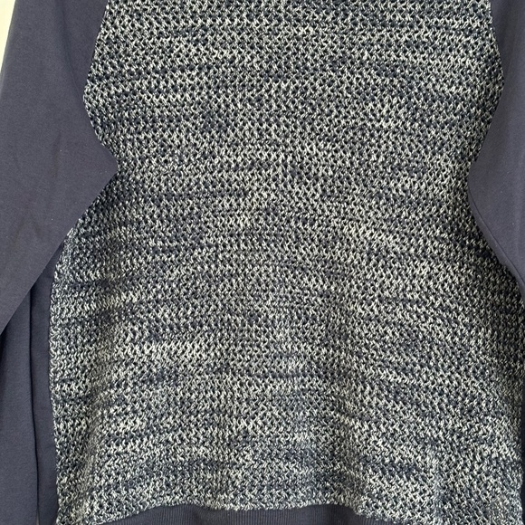 Roots Navy blue crew neck pullover sweatshirt with knit front size M - Picture 3 of 11